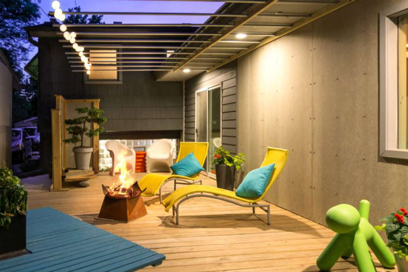 طراحی پرگولا در محوطه سازی باغ و ویلا - پرگولا در تراس