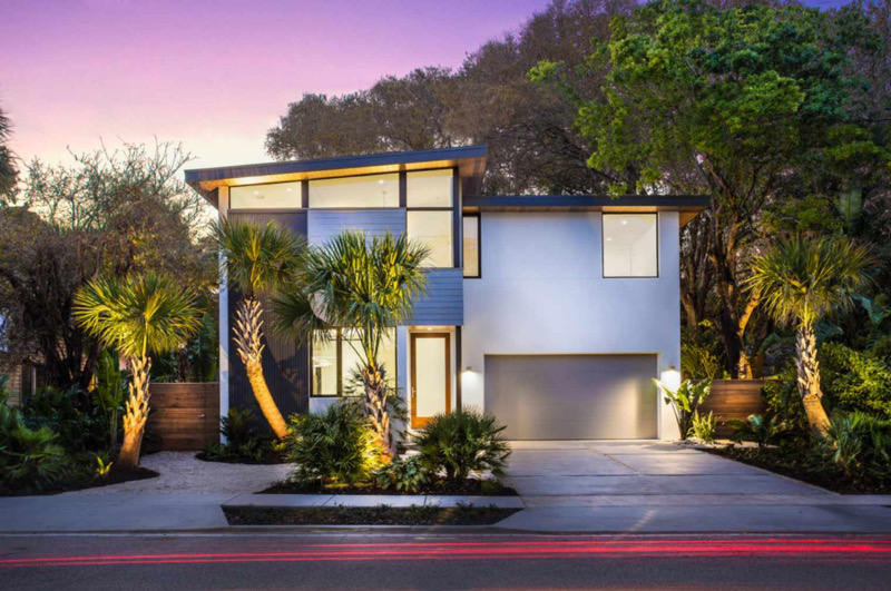 ایده های محوطه سازی برای خانه های مدرن اواسط قرن - محوطه سازی مدرن خانه های ساحلی اواسط قرن
